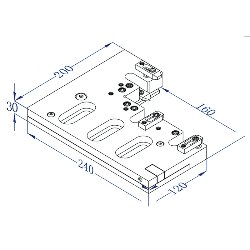 Регулируемое зажимное устройство, угольник
