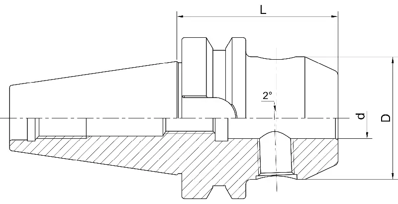 Патрон AdvaCut Whistle Notch BT40, отверстие ø40мм, L=120мм; MAS403/BT; AD; G6,3;