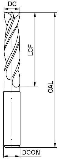 Сверло твердосплавное SPT01-CAEC00-0750-SE