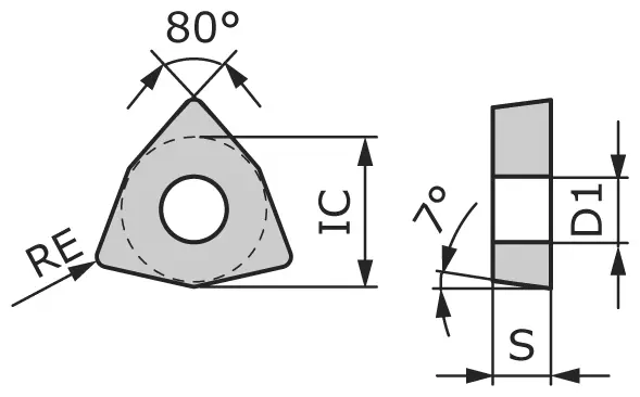 Пластина для сверла WCMT06T308-SCPM-CP1130