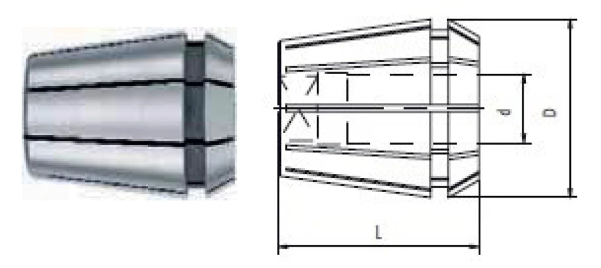 Цанга для метчиков ER25 ø7 мм □5.5 мм