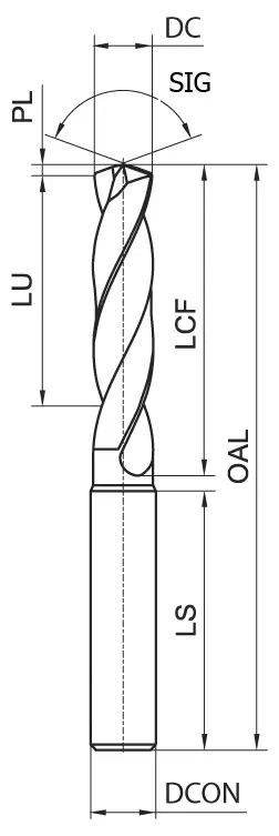 Сверло твердосплавное SAL01-CAEC03-1450