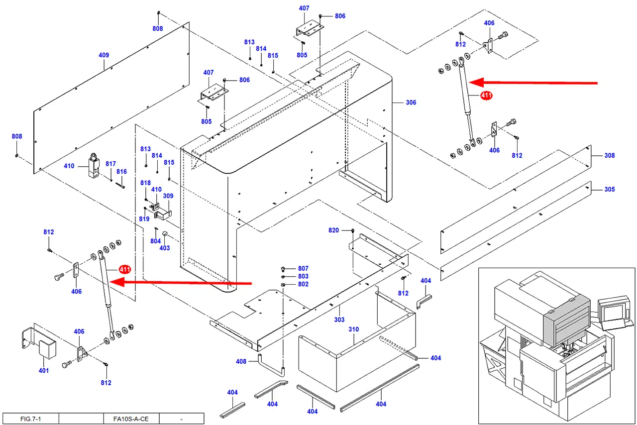 Газовый амортизатор. Реплика S684D892P40.