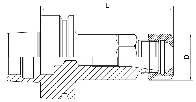 Цанговый патрон AdvaCut HSK63F ER25, ø2-16мм, H=100мм; DIN 69893; AD; G2.5