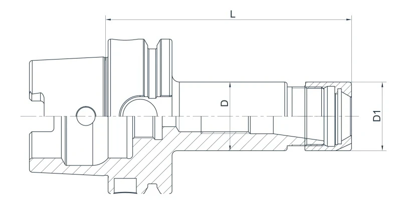 Цанговый патрон c мини гайкой AdvaCut HSK63A ER16, ø1-10мм, H=160Tмм; DIN 69893; AD; G2.5