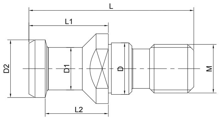 Штревель SK для оправок DIN 69871-SK (чертеж)
