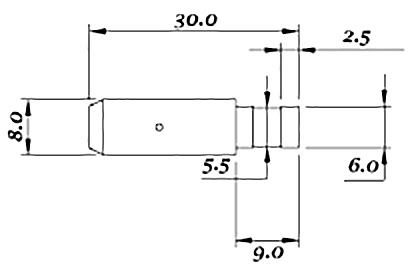 Эскиз направляющей GCYB для электродов диаметром 0,1–3,2 мм